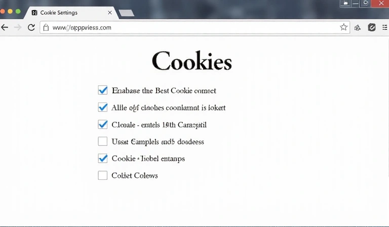 Benutzeroberfläche eines Browsers, der Cookie-Einstellungen anzeigt, mit Optionen zum Aktivieren oder Deaktivieren von Cookies